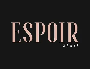 Espoir Serif Family font