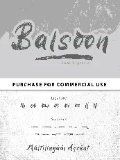 Balsoon font