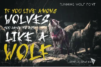 Running Wolf font