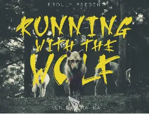 Running Wolf font