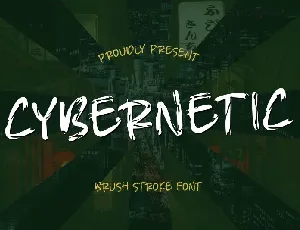 Cybernetic â€“ Brush Stroke font