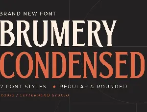 Brumery Condensed font