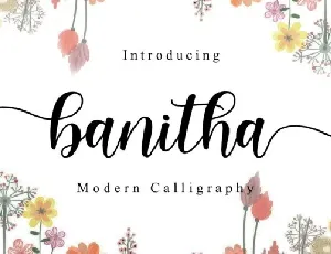 Banitha Modern Calligraphy font