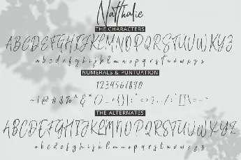 Natthalie Signature font