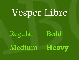 Vesper Libre font