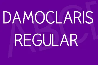 Damoclaris font