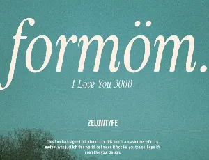 ZT Formom font