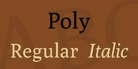 Poly font