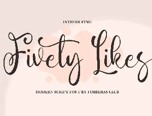 Fivety Likes font