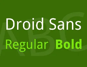 Droid Sans Serif font