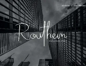 Routhem font