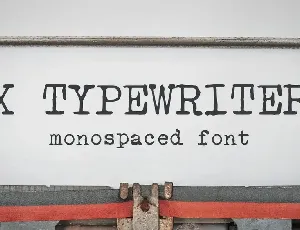 X Typewriter font