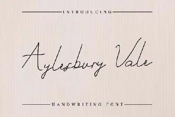 Aylesbury Vale Handwritting font