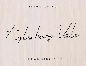 Aylesbury Vale Handwritting font