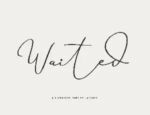 Miss Waited Signature font