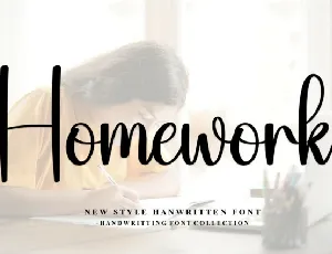 Homework Script Typeface font