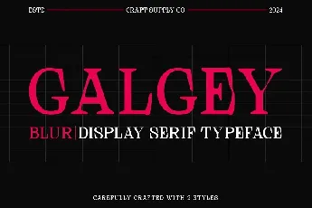 Galgey Blur font