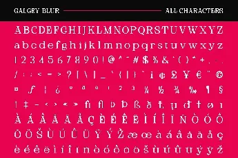 Galgey Blur font