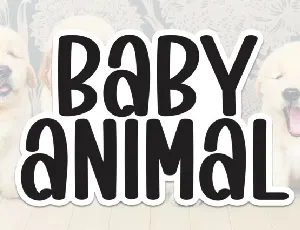 Baby Animal Display font