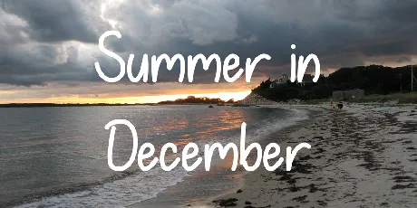 Summer in December font