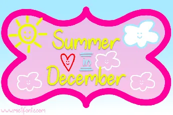 Summer in December font