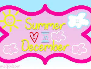 Summer in December font