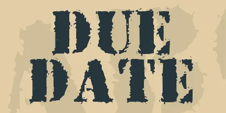 Due Date font