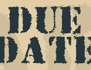 Due Date font