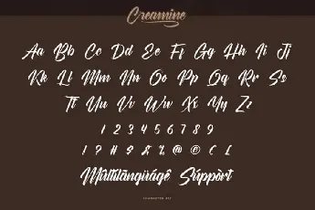 Creamine Calligraphy font