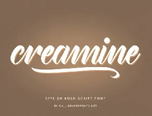 Creamine Calligraphy font