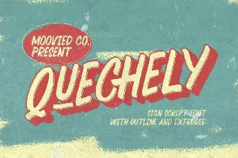 Quechely Sign Retro font