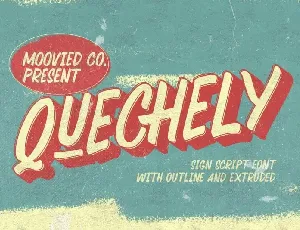 Quechely Sign Retro font