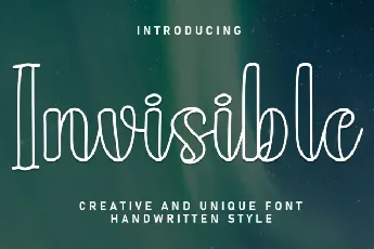 Invisible Script font