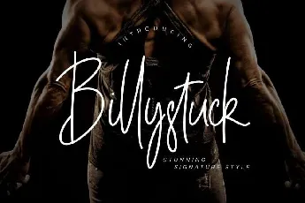 Billystuck Signature Handwritten font