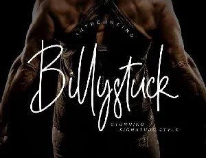 Billystuck Signature Handwritten font