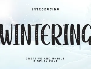 Wintering Display font