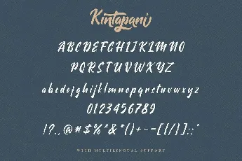 Kintapani font