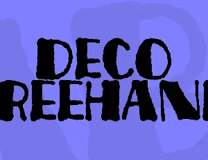 Deco Freehand font