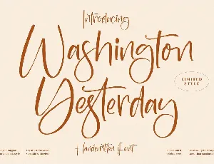 Washington Yesterday font