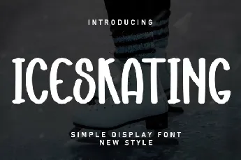 Iceskating Display font