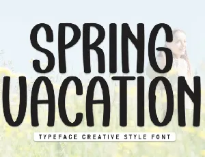 Spring Vacation Display font