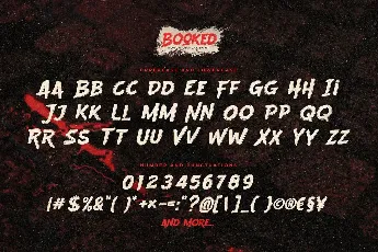 Booked font