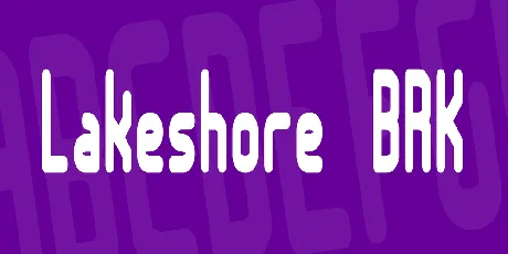 Lakeshore BRK font