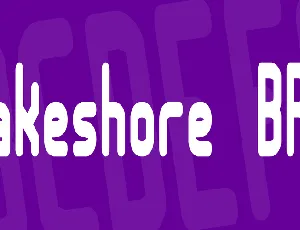 Lakeshore BRK font