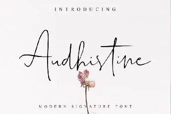 Audhistine Signature Free font