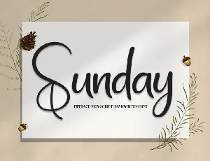 Sunday Script Typeface font