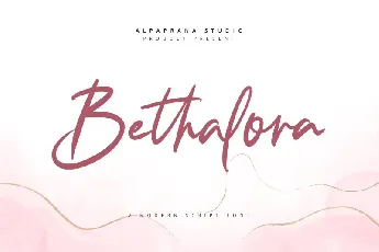 Bethalora Script font