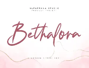 Bethalora Script font