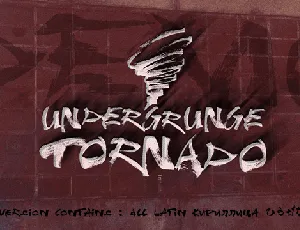 Undergrunge Tornado font