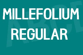 Millefolium font